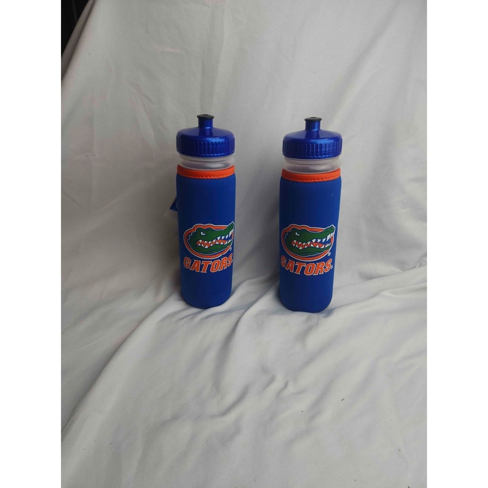 Florida Gators Water‎ Bottle Set Blue Orange Neoprene Sleeve Collegiate Sports